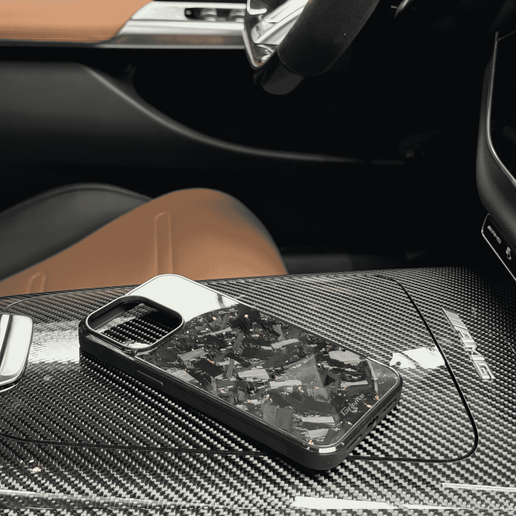 Forged Carbon Case with Gold Flakes for iPhone