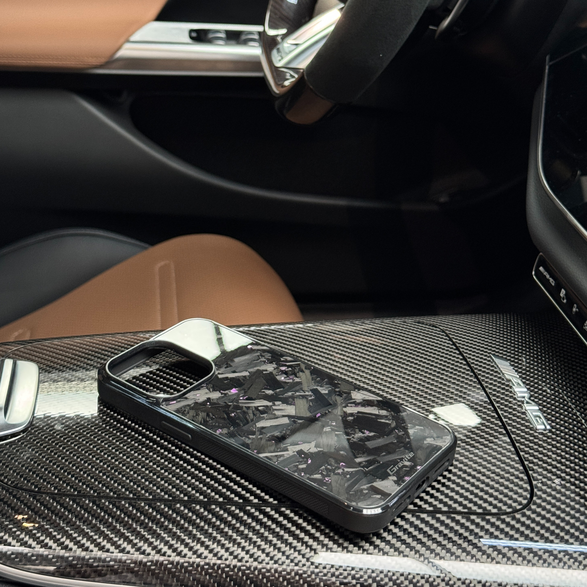 Forged Carbon Case with Purple Flakes for iPhone