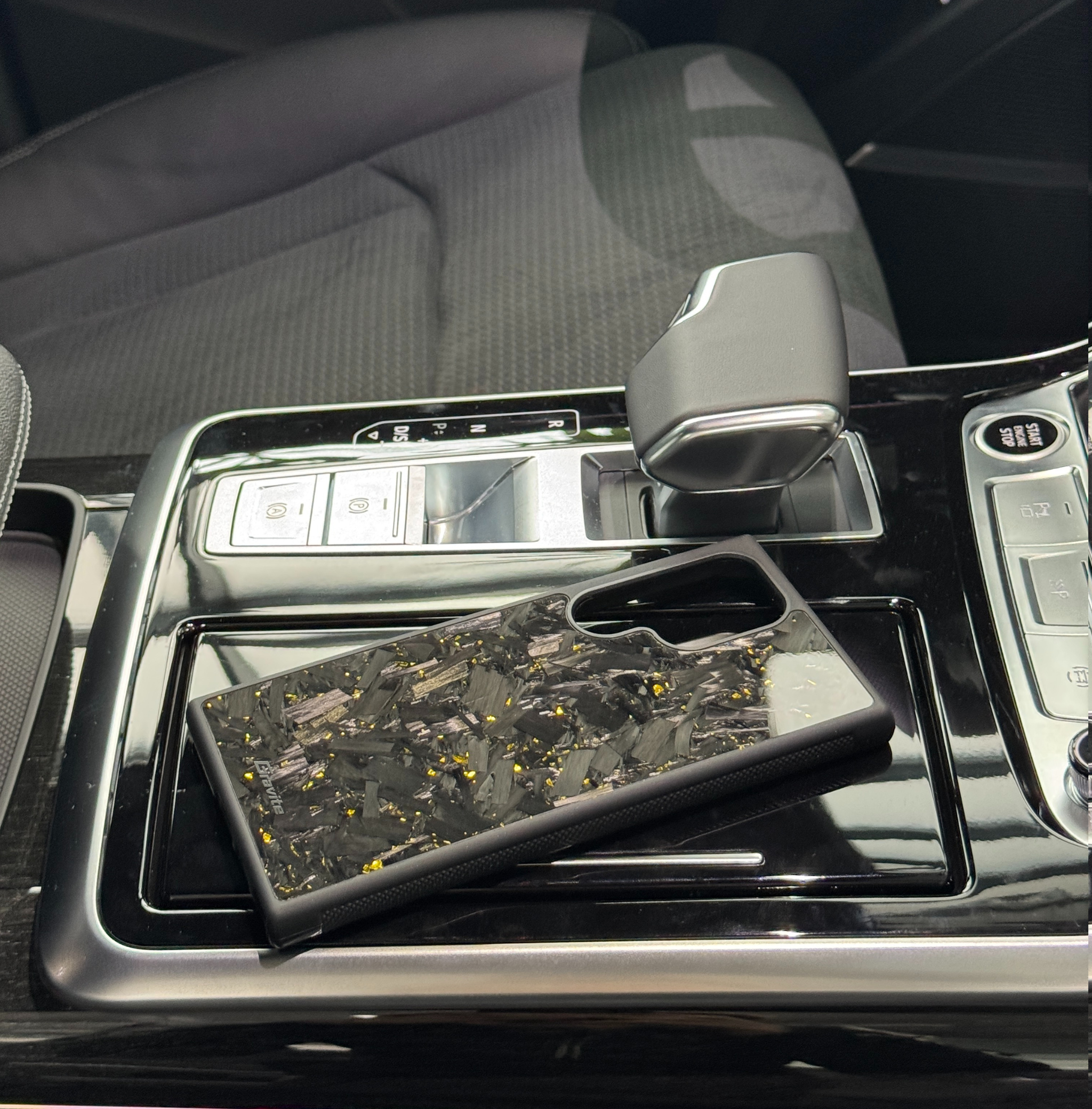 Forged Carbon Case with Gold Flakes for Samsung