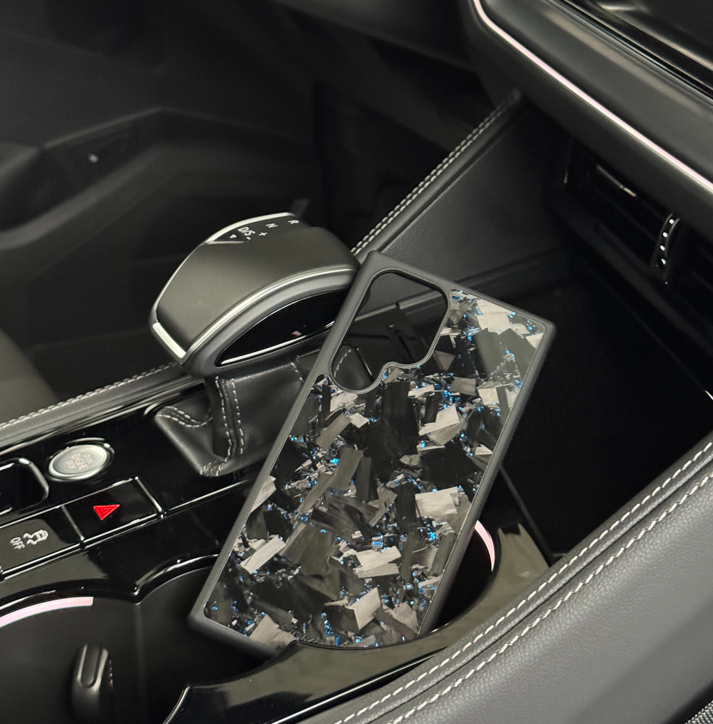 Forged Carbon Case with Blue Flakes for Samsung