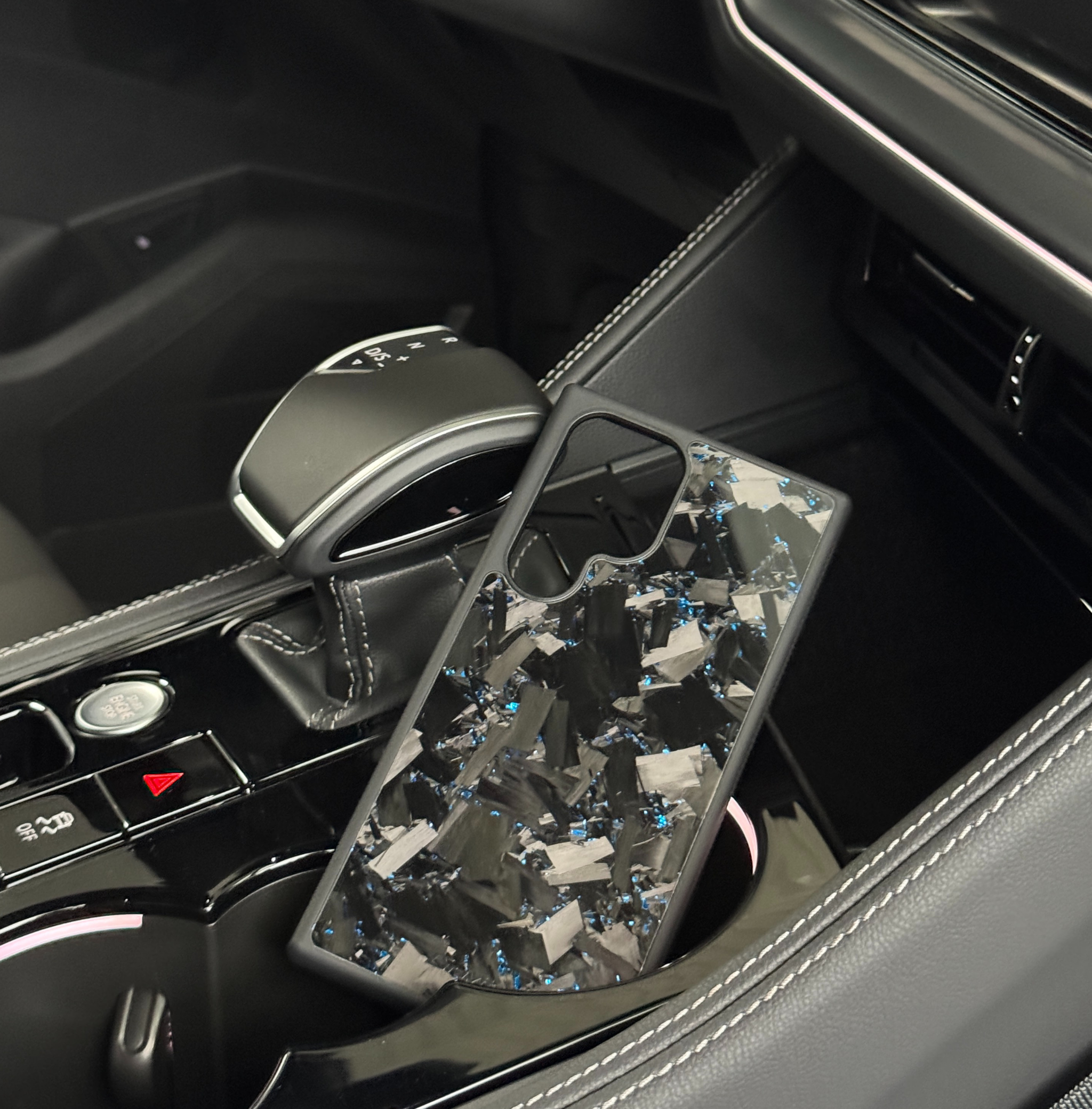 Forged Carbon Case with Blue Flakes for Samsung